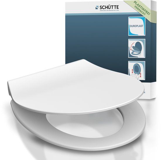 SCHÜTTE WC-Bril 82700 SLIM WHITE - Duroplast - Soft Close - Afklikbaar - Wit