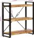 vidaXL Boekenkast 3-laags 77x30x80 cm massief mangohout en ijzer