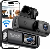 Merkloos Dashcam - Dashcam voor auto - Dashcam 4K Voorzijde - Ultra HD - Mini Autocamera - APP Bediening - Ingebouwde Wi-Fi & G-sensor - 24-uurs Parkeermodus, Nachtzicht, WDR, Loopopname, Ondersteuning voor maximaal 256 GB