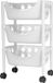 Juypal Hogar Juypal Keukentrolley met appelmotief - 3-laags - wit - kunststof - 45 x 29,5 x 70,5 cm