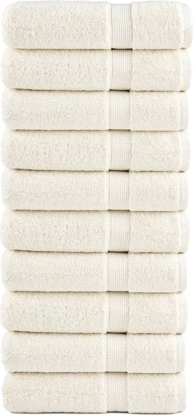 vidaXL Badhanddoeken SOLUND 10 stuks Crème 600 g/m² 70x140 cm Katoen