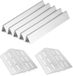 Vevor 5 Flavorizer Bars + 2 Verwarmingsplaten, Flavor Rails Vlamverdeler voor Grills (Weber Genesis 300 Serie), Inclusief E310 E320 E330 S310 S320 S330, Dikkere Verwarmingsplaat van Roestvrij Staal