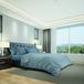 Homemania 013255 Beddengoedset Carl voor het bed, blauw/grijs, 250 x 200 cm