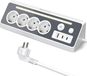 Prise d'angle avec USB et 2 Type-C - Multiprise 4 voies avec interrupteur et LED - Coins - Blanc
