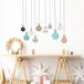 Ambiance Sticker Kerstballenslinger sticker - Kerststickers - feestdecoraties - 80x135cm
