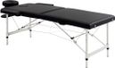HOMCOM Table de massage - Alliage d'aluminium - 210x90x84cm - Noir