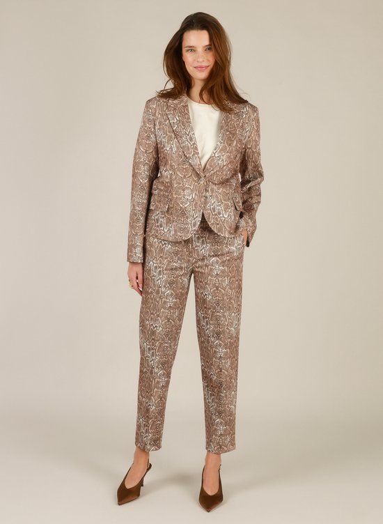 YEST Inika Blazer Dames Soft Terra/Multi Col Maat 34