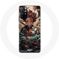 Maniacase Etui voor Xiaomi Redmi Note 11s 5G Demon Slayer Tanjiro Anime Manga
