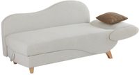 Vente-unique Linkse omzetting méridienne met opbergruimte in beige stof PENELOPE