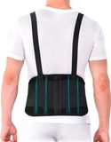 TOROS-GROUP Lendengordel met bretels, rugsteun voor gewichtheffen, premium kwaliteit, X-Small 78-85 cm