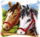 Vervaco Knoopkussen kit 2 Paarden