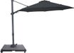 AXI Solis Zweefparasol Ø 300 cm Complete set incl. parasolvoet met wielen en beschermhoes Antraciet/grijs