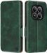 Techsuit Hoesje geschikt voor Xiaomi Redmi Note 15 Pro 5G - Safe+ Book Wallet Case - Vert foncé