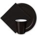 Haza Uni kleur tafel servetten - zwart - 40x stuks - 33 x 33 cm - Papier - diner tafel versiering/decoratie