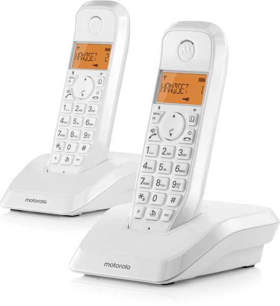 Motorola S1202 (2 stuks) Telefoon - Wit