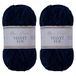 Utopia Crafts Velvet Lux Chenille, superzacht, grof garen voor breien en haakgaren, 2 x 100 g (nachtblauw)