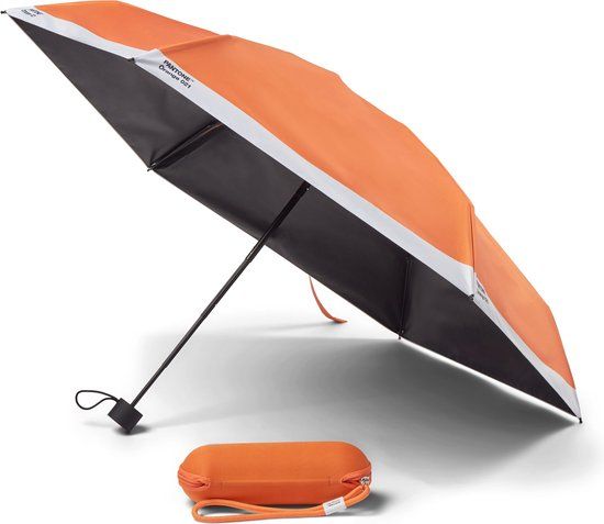 Copenhagen Design Compact Umbrella in Travel Case - Orange 021 - Polyester