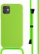 iMoshion iPhone 11 Hoesje met Koord - Siliconen Back Cover - Groen