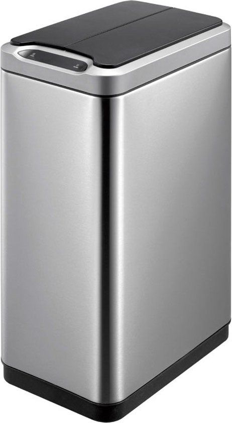EKO Phantom Sensor Bin - 30 liter - Stainless steel, Black