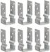 vidaXL Grondankers - 6 stuks - 7x6x15 cm - Gegalvaniseerd staal - Zilverkleurig