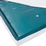 Beliani Mono Waterbedmatras Blauw Vinyl 140 x 200 cm