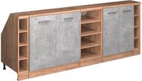 Vicco R-Line Keukenkast voor schuine wand – 210 cm Set van 5 kastrompen 60 cm diepte Beton