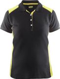 Blåkläder Dames poloshirt piqué 3390-1050 - Zwart/High Vis Geel - XXL