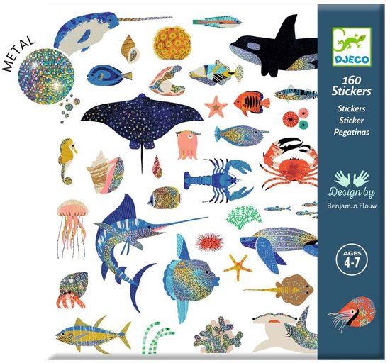 Djeco Stickers Ocean 160 stuks