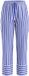 Ulla Popken - Dames - Broek Rose strepen wijde pijpen elastische tailleband - Azuurblauw - Maat 46+