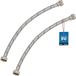 KOTARBAU® 2 Pièces - Tuyau de raccordement flexible 1/2“x3/8“ - Tuyau de raccordement pour robinetterie 40 cm - Tuyau de robinet flexible - Écrou tournant x raccord à compression - Tuyau de raccordement sanitaire - Tuyau de raccordement tressé en acier inoxydable