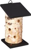 Merkloos Relaxdays Hangend insectenhotel voor lieveheersbeestjes - 20.5x12x12 cm - Hout - Zwart/Natuurlijk