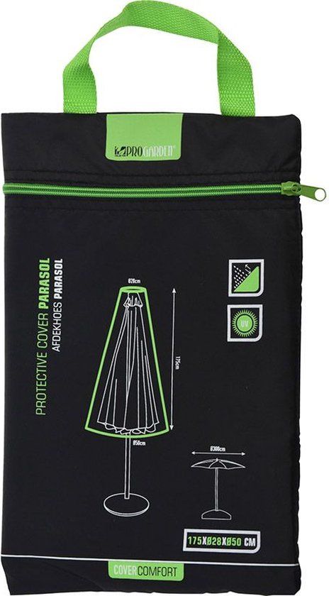 ProGarden Luxe Parasolhoes - Zwart - 175cm