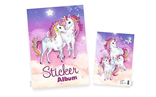 HERMA 15425 Stickeralbum Eenhoorn DIN A5 - Leeg (16 pagina's)