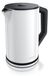 Arendo waterkoker ELEGANT, 1,5 liter, roestvrij staal, theekoker, 2200 W, temperatuurinstelling van 40 tot 100 °C in stappen van 5 graden, dubbelwandig, warmhoudfunctie, LED-display, BPA-vrij, wit