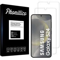 Phonillico® Samsung Galaxy S24 Gehard Glas Schermbeschermer [2 Stuks]
