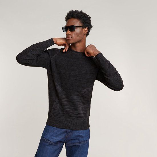 G-Star RAW 3D biker r knit trui heren grijs XXL