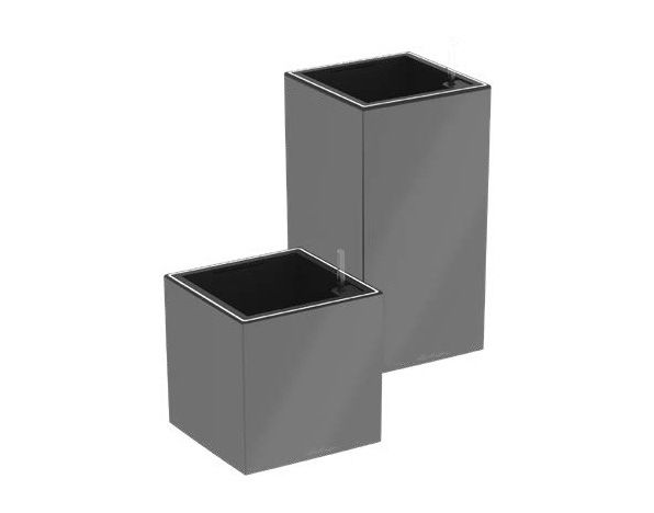 LECHUZA CANTO Premium 40 LED Black Indoor Planter with LED Light - 40cm