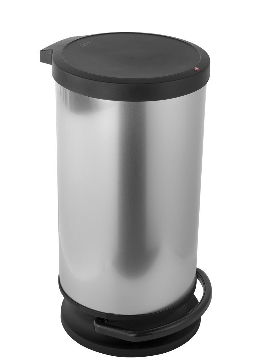 Rotho Babydesign Paso Pedaalemmer - 30 l - Zilver Metallic