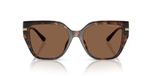 St. Barths Michael Kors St. Barths universele pasvorm vierkante zonnebril voor dames, Donkere Schildpad/Donkerbruin Solid, 54 mm