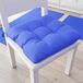 PETTI Artigiani Italiani - Zitkussen voor keukenstoel, set van 6 kussens voor keukenstoelen, van katoen met linten, elektrisch blauw, 100% Made in Italy