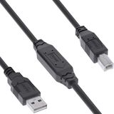 InLine actieve USB-A - USB-B kabel | USB2.0 | 15 meter