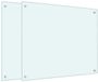 vidaXL Spatschermen keuken 2 stuks 70x60 cm gehard glas wit