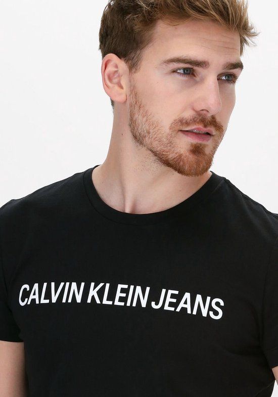 Core Institutional T-shirt Mannen - Maat L - Zwart/Wit - Katoen