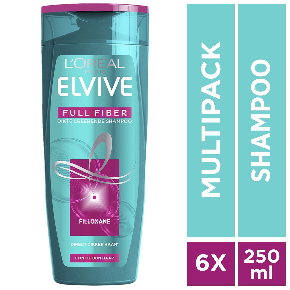 L'Oréal Elvive Full Fiber - 6x 250 ml - Shampoo