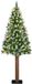 vidaXL - Slanke - Kerstboom - Groen - 180 - cm - PVC - en - massief - dennenhout
