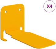 vidaXL Onzichtbare Zwevende Plank 4 st Mosterdgeel 6 x 11 x 6,5 cm