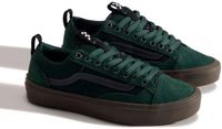 Vans Skate Old Skool 36 + Chaussures EU 40 1/2 Homme Vert / Gum Cuir