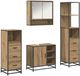 vidaXL Badkamermeubel Set 4-delig Artisan Eiken 65 x 33 x 60 cm
