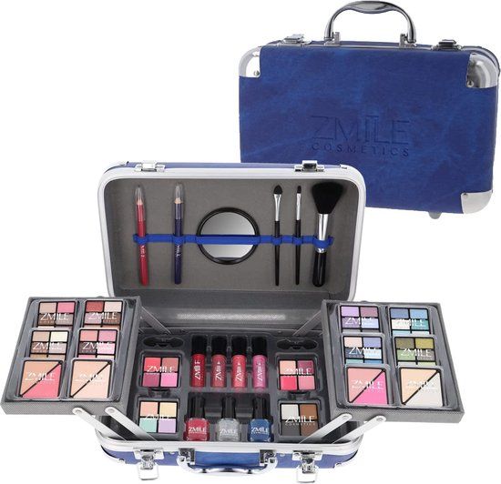 Zmile Cosmetics Schminkkoffer Traveller Blue Set 82 Teilig - 87-delig