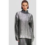 Karl Lagerfeld Cable Knit Sweater Gunmetal